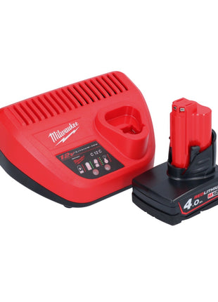 Outil rotatif à batterie Milwaukee C12 RT-401 12 V + 1x batterie 4,0 Ah + chargeur