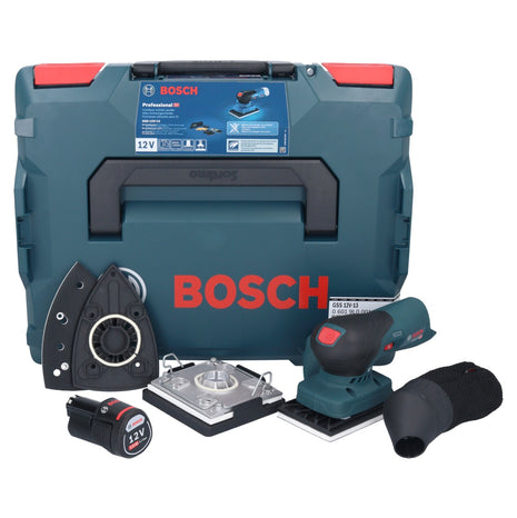 Bosch GSS 12V-13 Professional Akku Schwingschleifer 12 V + 1x Akku 2,0 Ah + L-BOXX - ohne Ladegerät - Toolbrothers