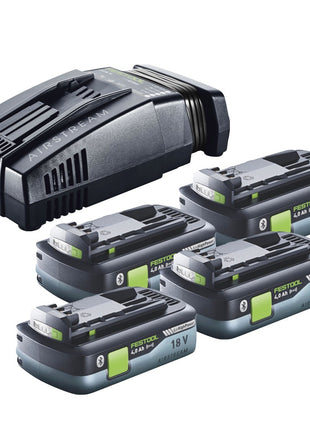 Festool Energie Set 4x BP 18 Li 4,0 Ah HPC-ASI Akkupack 18V 4,0 Ah HighPower ( 4x 205034 ) + SCA 16 Schnellladegerät 10,8 V - 18 V ( 576953 ) - Toolbrothers