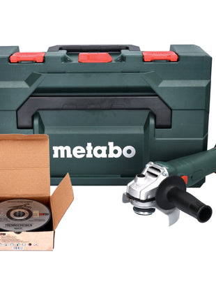 Metabo W 18 L 9-125 Quick Akku Winkelschleifer 18 V 125 mm ( 602249840 ) + metaBOX + Toolbrothers MANTIS Trennscheiben- Set - ohne Akku, ohne Ladegerät - Toolbrothers