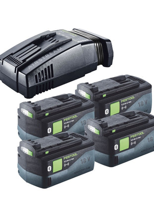 Festool Energie Set 4x BP 18 Li 5,0 ASI EU Akkupack 18 V 5,0 Ah ( 4x 577660 ) + SCA 16 Schnellladegerät 10,8 V - 18 V ( 576953 ) + Systainer - Toolbrothers