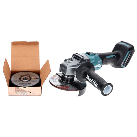 Makita GA 008 GZ Akku Winkelschleifer 40 V max. 125 mm Brushless XGT Solo + Toolbrothers MANTIS Trennscheiben- Set - ohne Akku, ohne Ladegerät - Toolbrothers