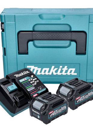 Kit source d'alimentation Makita (191V07-0) 2x batterie BL 4020 40 V max. 2,0 Ah XGT + chargeur DC 40 RA + Makpac.