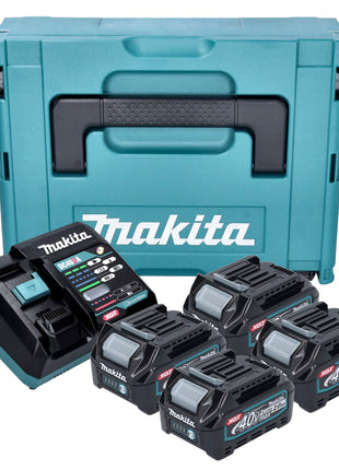 Makita Power Source Kit 4x BL 4020 Akku 40 V max. 2,0 Ah XGT + DC 40 RA Ladegerät + Makpac