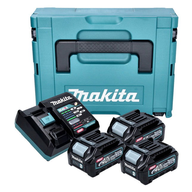 Kit di alimentazione Makita 3x BL 4025 batteria 40 V max. 2,5 Ah XGT + caricatore DC 40 RA + Makpac