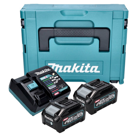 Kit di alimentazione Makita ( 191J97-1 ) 2x batteria BL 4040 40 V max. 4,0 Ah XGT + caricatore DC 40 RA + Makpac