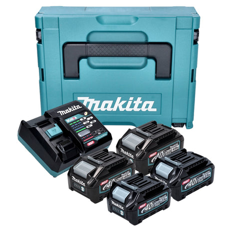 Makita Power Source Kit 2x BL 4025 Akku 40 V max. 2,5 Ah XGT + 2x BL 4040 Akku 40 V max. 4,0 Ah XGT +  DC 40 RA Ladegerät + Makpac