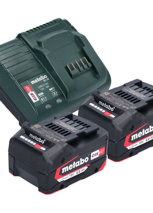 Metabo Basic Set 2x Li-Power Akkupack 18 V 4,0 Ah + Metabo SC 30 Ladegerät 12 - 18 V