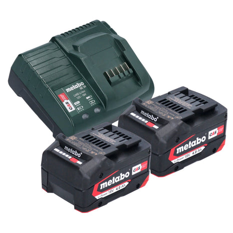 Metabo Basic Set 2x batteries Li-Power 18 V 4,0 Ah + chargeur Metabo SC 30 12 - 18 V