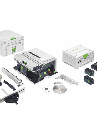 Festool CSC SYS 50 EBI-Plus Akku Tischkreissäge 36 V ( 2x 18 V ) ( 577374 ) 168 mm Brushless + 2x Akku 5,0 Ah + Ladegerät + Systainer - Toolbrothers