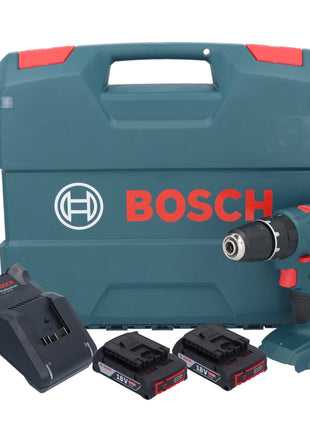 Bosch GSB 18V-21 Akku Schlagbohrschrauber 18 V 55 Nm + 2x Akku 2,0 Ah + Ladegerät + L-Case