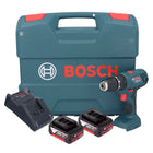 Bosch GSB 18V-21 trapano a percussione a batteria 18 V 55 Nm + 2x batteria ricaricabile 4,0 Ah + caricabatterie + valigetta a L