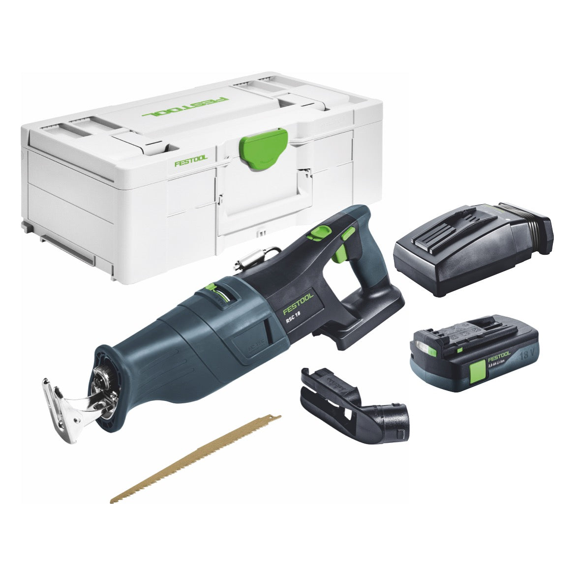 Festool RSC 18 EB-Basic Sega a nastro a batteria 18 V Brushless + 1x batteria 3,0 Ah + caricabatterie + systainer