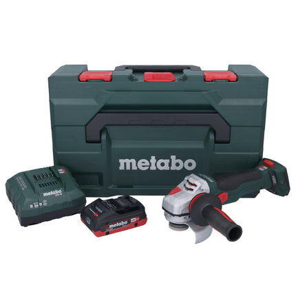 Smerigliatrice angolare a batteria Metabo WB 18 LTX BL 15-125 Quick 18 V 125 mm senza spazzole + 1x batteria ricaricabile 4,0 Ah + caricatore + metaBOX