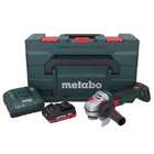 Metabo WB 18 LTX BL 15-125 Quick Meuleuse d'angle sans fil 18 V 125 mm Brushless + 1x batterie 4,0 Ah + chargeur + metaBOX