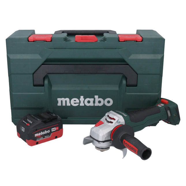 Metabo WPBA 18 LTX BL 15-125 Quick DS 18 V 125 mm smerigliatrice angolare a batteria Brushless + 1x batteria 10,0 Ah + metaBOX - senza caricabatterie