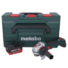Smerigliatrice angolare a batteria Metabo WB 18 LTX BL 15-125 Quick 18 V 125 mm senza spazzole + 1x batteria ricaricabile 5,5 Ah + metaBOX - senza caricabatterie