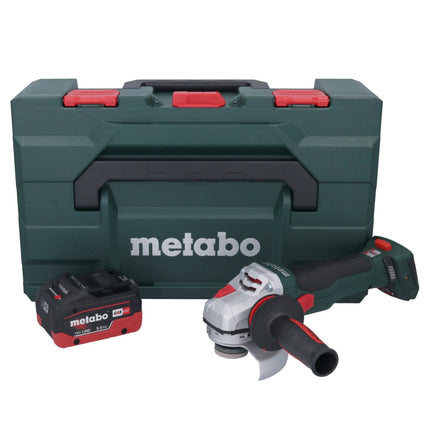 Smerigliatrice angolare a batteria Metabo WB 18 LTX BL 15-125 Quick 18 V 125 mm senza spazzole + 1x batteria ricaricabile 5,5 Ah + metaBOX - senza caricabatterie