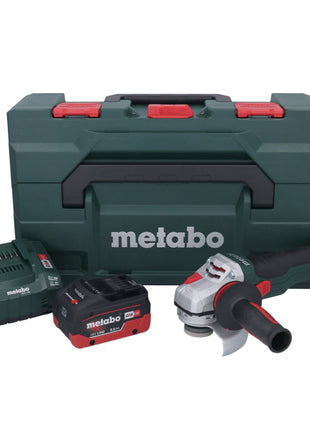 Metabo WB 18 LTX BL 15-125 Amoladora angular de batería Quick 18 V 125 mm sin escobillas + 1x batería 8,0 Ah + cargador + metaBOX