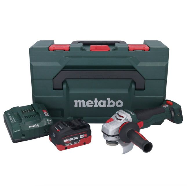Smerigliatrice angolare a batteria Metabo WB 18 LTX BL 15-125 Quick 18 V 125 mm senza spazzole + 1x batteria ricaricabile 8,0 Ah + caricatore + metaBOX