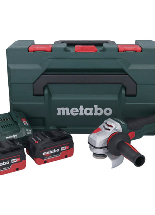 Metabo WB 18 LTX BL 15-125 Quick Meuleuse d'angle sans fil 18 V 125 mm Brushless + 2x batterie 10,0 Ah + chargeur + metaBOX