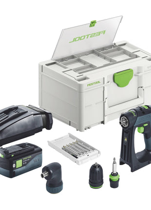 Festool CXS 18-Basic-Set Akku Bohrschrauber 18 V 40 Nm Brushless + 1x Akku 5,0 Ah + Ladegerät + Systainer - Toolbrothers