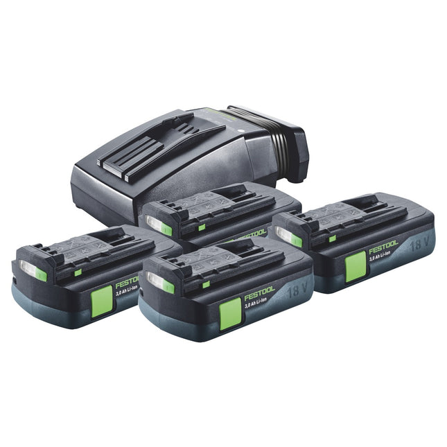 Festool Energie Set 4x BP 18 Li 3,0 C Akku 18 V 3,0 Ah / 3000 mAh Li-Ion ( 4x 577658 ) + TCL 6 Ladegerät ( 201135 ) - Toolbrothers