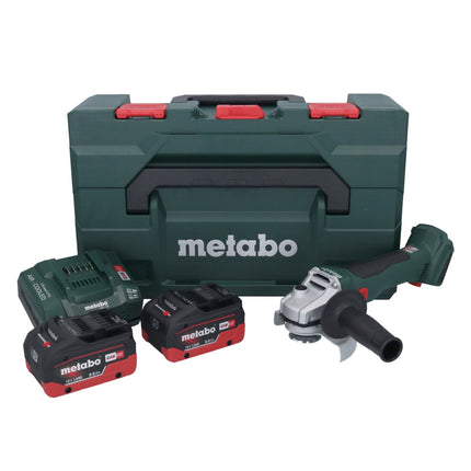 Metabo W 18 L BL 9-125 Akku Winkelschleifer 18 V 125 mm Brushless + 2x Akku 8,0 Ah + Ladegerät + metaBOX - Toolbrothers