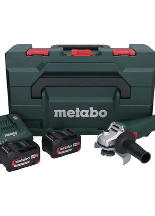 Metabo W 18 L 9-125 Meuleuse d'angle sans fil 18 V 125 mm + 2x batterie 4,0 Ah + chargeur + metaBOX ( 602247510 )