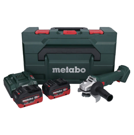 Metabo W 18 L 9-125 Akku Winkelschleifer 18 V 125 mm + 2x Akku 8,0 Ah + Ladegerät + metaBOX - Toolbrothers