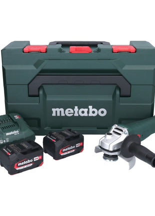 Metabo W 18 7-125 Meuleuse d'angle sans fil 18 V 125 mm + 2x batterie 4,0 Ah + chargeur + metaBOX ( 602371510 )