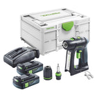 Festool C 18-Basic Akku Bohrschrauber 18 V 45 Nm Brushless + 2x Akku 3,0 Ah + Ladegerät + Systainer - Toolbrothers