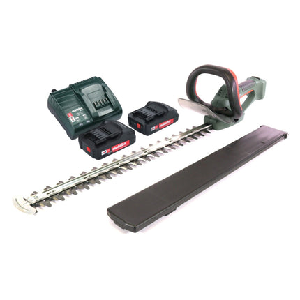 Metabo AHS 18-65 V tagliasiepi a batteria 18 V 63 cm + 2x batteria 2,0 Ah + caricatore