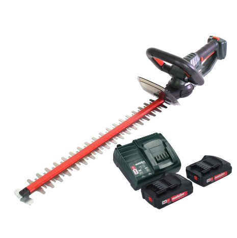 Metabo HS 18 LTX 55 Akku Heckenschere 18 V 53 cm + 2x Akku 2,0 Ah + Ladegerät ( 601718500 ) - Toolbrothers