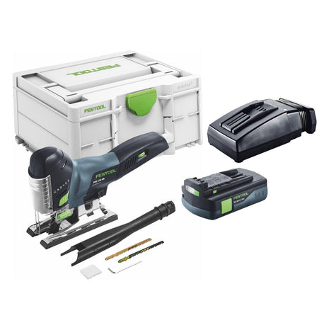 Festool CARVEX PSC 420-Sierra de calar pendular a batería 18 V 120 mm sin escobillas + 1x batería 3,0 Ah + cargador + systainer