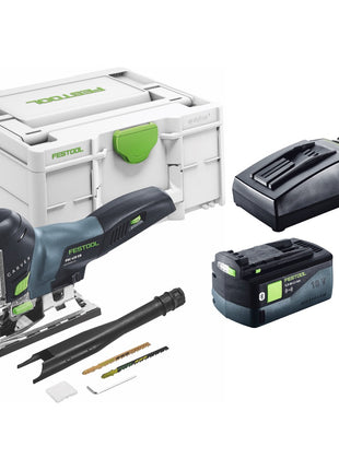 Festool CARVEX PSC 420-Basic akumulatorowa wyrzynarka wahadłowa 18 V 120 mm bezszczotkowa + 1x akumulator 5,0 Ah + ładowarka + systainer