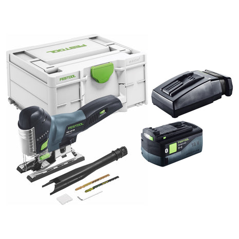 Festool CARVEX PSC 420-Sierra de calar pendular a batería 18 V 120 mm sin escobillas + 1x batería 5,0 Ah + cargador + systainer