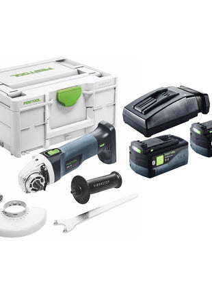 Festool AGC 18-125 5,0 EBI-Plus Akku Winkelschleifer 18 V 125 mm Brushless ( 577700 ) + 2x Akku 5,0 Ah + Ladegerät + Systainer - Toolbrothers