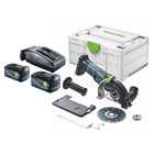 Festool DSC-AGC 18-125 FH EB-Basic Akku Freihandtrennsystem 18 V 125 mm Brushless + 2x Akku 5,0 Ah + Ladegerät + Systainer - Toolbrothers