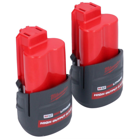 Milwaukee Akku Set 2x M12 HB2.5 High Output 12 V 2,5 Ah / 2500 mAh Li-Ion Akku ( 2x 4932480164 ) - Toolbrothers