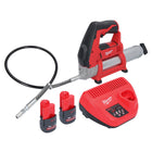 Milwaukee Milwaukee M12 GG-252 Batterie pompe à graisse 12 V 562 bar + 2x batterie 2,5 Ah + chargeur de batterie