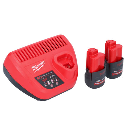 Milwaukee M12 GG-252 ingrassatore a batteria 12 V 562 bar + 2x batteria ricaricabile 2,5 Ah + caricabatterie