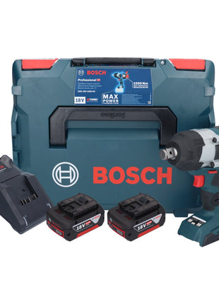 Bosch GDS 18V-1050 HC Akku Drehschlagschrauber 18 V 1050 Nm BITURBO Brushless + 2x Akku 5,0 Ah + Ladegerät + L-Boxx - Toolbrothers