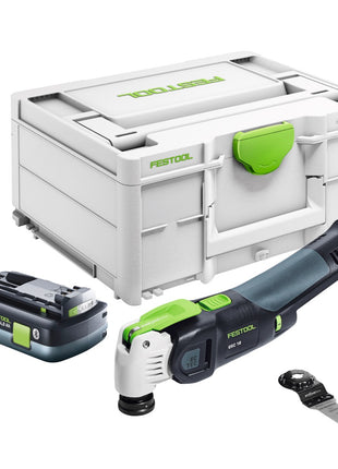 Festool VECTURO OSC 18 E-Basic Akku Oszillierer 18 V Starlock Max Brushless + 1x Akku 4,0 Ah + Systainer - ohne Ladegerät - Toolbrothers