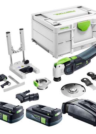 Festool VECTURO OSC 18 E-Basic Set Akku Oszillierer 18 V Starlock Max Brushless + 2x Akku 3,0 Ah + Ladegerät + 7 tlg. Zubehör Set + Systainer - Toolbrothers