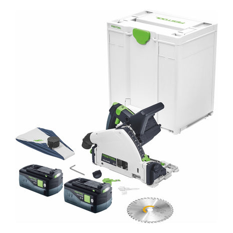 Festool TSC 55 KEB-Basic Akku Tauchsäge 18 V / 36 V ( 2x 18 V ) 160 mm Brushless + 2x Akku 5,0 Ah + Systainer - ohne Ladegerät - Toolbrothers