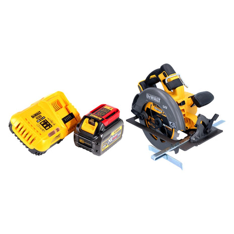 DeWalt DCS 575 T1 Scie circulaire manuelle sans fil 54 V FlexVolt 190 mm Brushless + 1x batterie 6,0 Ah + chargeur