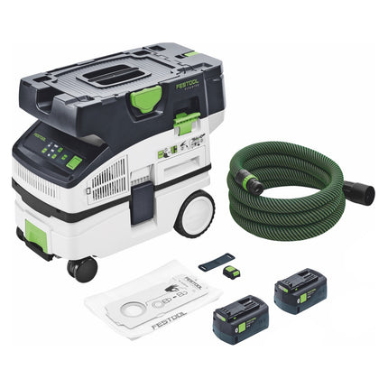 Festool CTLC MINI I-Basic Akku Absaugmobil 36 V ( 2x 18 V ) Staubkl. L + 2x Akku 5,0 Ah - ohne Ladegerät - Toolbrothers