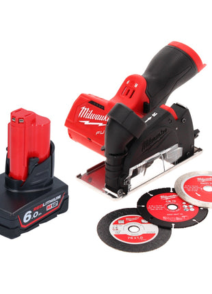 Milwaukee M12 FCOT-601 Multimaterialschneider 12 V 76 mm Brushless + 1x Akku 6,0 Ah - ohne Ladegerät - Toolbrothers