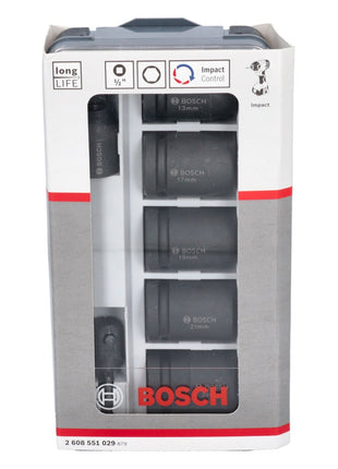 Bosch ImpactControl Steckschlüssel Set 1/2" Ø 13 - 24 mm 7 tlg. ( 2608551029 ) - Toolbrothers